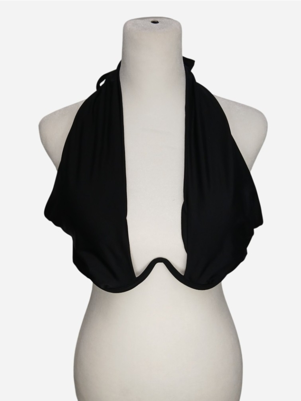 Sexy Black Underwire Halter Bikini Top - Size DD - Supportive Swim Top Only